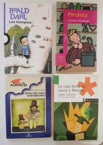 Second hand books: Los mimpins. Roald Dahl. La caja tonta de Laura y Manolo. Isabel Córdoba Piruleta. Chris